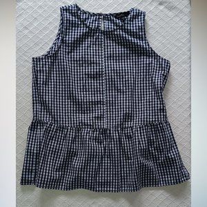 Velvet Heart Women's Sleeveless Top Black and White Chequered M